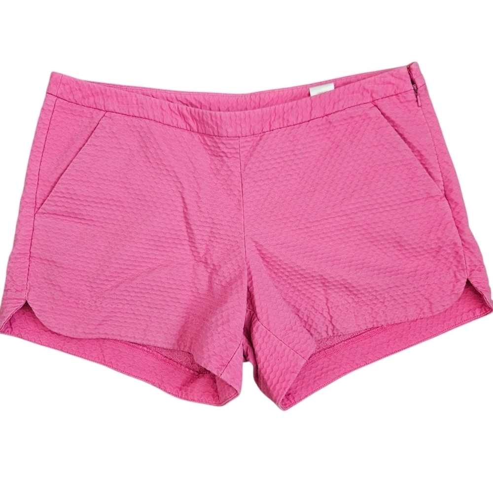 Lilly Pulitzer Adie Micro Shorts Side‎ Zip Bright Pink Size 4  Beachy Barbie